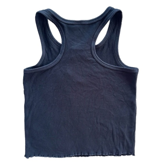 Justice Girls Sporty Racerback Ribbed  Tank Top Black Size 10 - Picture 2 of 4